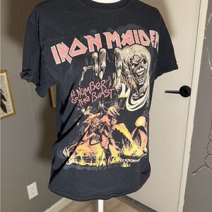 Iron Maiden Black Graphic Tee - Short Sleeve